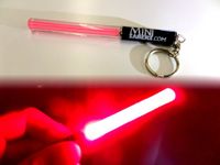 RED Mini Light Saber Keyring Party Clubs Light Sticks LED Dance Jedi Sith Lord Parties V. Cool RED, Green Or Pink (RED)