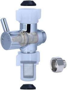 Metal Bidet T Adapter with Filter Screen 7/8 T Valve for Toilet Tee Connector with Shut Off Valve Brass Chrome Finish 1/2 or 3/8 Bidet Hose 3 Way Diverter