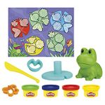 Play-Doh Frog ‘n Colors Starter Set, 4 Cans x 28 g, Preschool Toys for Kids 3+ Year Old, for Boys and Girls, Blue, Green, Red and Yellow Modelling Compound, Halloween Kid's Arts & Crafts Gift Idea