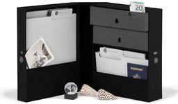 Savor | All-in-One Desk Organizer | Midnight Black – Keep Desk, Office, and Home Organized All-In-One Storage System for Important Files, Documents, Stationery, and Office Supplies