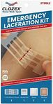 Clozex Emergency Laceration Kit - Repair Wounds Without Stitches. FDA Cleared Skin Closure Device for a Wound Up to 1 1/2 Inches in Length. Complete Kit to Clean, Close, and Cover Wounds.