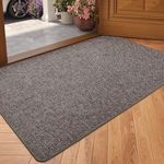 Color&Geometry Indoor Door Mat 32"x48", Entrance Mat Indoor, Front Door Mat Indoor Rugs for Entryway Non Slip Washable Absorbent Low-Profile Entryway Rugs Entry Rug Mat, Brown (Rolled-up NO Creases)