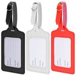 SUSSURRO Luggage Tags, 3 Pcs PU Leather Luggage Tag, Luggage Labels with Name ID Card, Handbag Baggage Tag Travel Handbag Accessories Suitcase Waterproof Labels for Preventing Loss of Bags