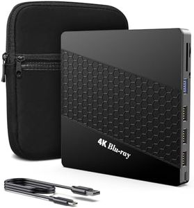 XRTFORE External 4k Blu Ray Drive for PC,Portable 4k UHD Blu Ray Player,SD/TF Port with Carry Case, USB 3.0 HD Blu-Ray Player,DVD+/-RW External Optical Drive for MacBook Pro Windows Laptop