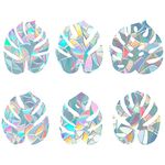 GORGECRAFT Leaf Window Clings Static Rainbow Glass Stickers Anti-Collision Window Alert Decals Sun Catcher Decorations Non Adhesive Prismatic Vinyl for Prevent Stop Birds(6PCS