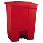 Rubbermaid Red Step On Container 68Ltr Dustbin Trash Waste Bin Restaurant