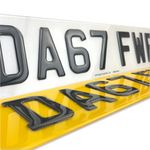 3D Gel Number Plates for Cars UK Legal - Pair Front & Rear. Customise Registration License for Van, Trailer, Caravan, Truck