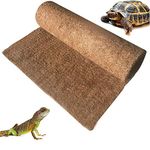 Hamiledyi 35.4×15.7" Reptile Carpet Coconut Fiber Substrate,Lizard Cage Mat,Coco Fiber Liner,Snake Bedding,Natual Coconut Fiber Carpet for Bearded Dragon,Turtles,Iguana,Tortoises