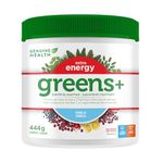 Genuine Health Greens+ Extra Energy, 30 servings,Superfoods, Antioxidants and Polyphenols for daily immediate energy or workout boost, Vanilla flavoured powder,444g