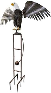 Esschert Staked Metal Giant Bald Eagle Rocker, 89'' H (ZYCT822)