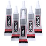 6PCS B7000 Jewelry Glue for Jewelry Making, FITTDYHE 15ML/0.5fl oz Clear DIY Craft Rhinestones Glue, Waterproof Stong Bond Adhesive for Phone Repair Nail Art Shoes Fabric Metal Glass