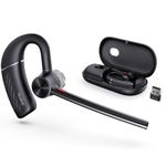 Yealink Bluetooth Headset with USB Dongle BH71 Pro, Teams Certified, 4 Noise Cancelling Microphone, Fit for Computer Laptops PC Phone, Wireless Earpiece for Trucker Business Office Work