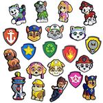 EGEKTBH Shoe Charms, Cartoon Comic Shoe Charms Decorations for Bracelets Wristbands Accessories Daily Decoration, Party Gifts for Birthday, Theme Parties for Men Women Boys Girls (Paw Patrol)