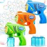 JOYIN 3 Bubble Guns Kit with 3 Solu