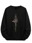 TAGAS Men's Fleece Year Round Replenishable Sweatshirt (MSS-1-COMPASS-BLACK-L_Black_L)