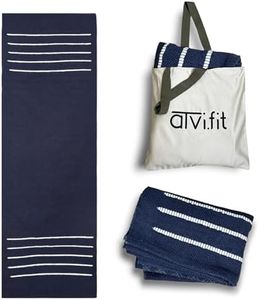 Atvi.fit Pure cotton anti-skid, machine wash yoga mat. 73inches x 24inches, 5mm thickness (Dark Blue)