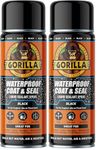Gorilla Waterproof Black Coat & Seal Spray, 450ml – Flexible, Weatherproof Liquid Sealant | Seals out Water, Air & Moisture | For Roof Tiles, Brick, Wood, Metal, Concrete, Stone, Rubber, Plastics*