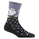 Darn Tough Women's Wild Life Crew Lightweight with Cushion Sock (Style 6105) - Charcoal, Large