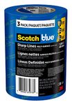 Scotch Painter's Tape 2093-48TC3 Sharp Lines Painter’s Tape, 1.88" Width, Blue