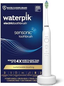 Waterpik Sensonic Sonic Electric Toothbrush, Rechargeable Toothbrush for Adults with 3 Modes, Travel Case, USB Charger, White STW-03W020