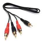 MainCore 2m long 2x RCA Male to 2x RCA Male Stereo Audio Cable for Turntables, Mixers, Home Audio, Surround Sound, CD/DVD Player's, Subwoofer's etc