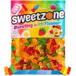 Sweetzone Happy Bears Halal Sweets Tub, 1kg Gummy Bears Sweets Bulk, Retro Sweets, Jelly Sweets, Wine Gums, Sweet Box, Bulk Sweets Candy for Sweet Bags, Sweet Tub Delight for Bulk Candy Lovers