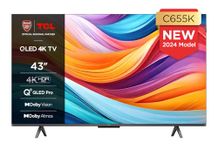 TCL 43C655K 43-inch QLED Pro Television, 4K Ultra HD, HDR Pro, Smart TV Powered by Android TV (Dolby Vision & Atmos, Motion Clarity, Hands-Free Voice Control, Compatible with Google assistant & Alexa)