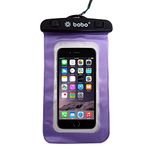 BOBO Universal Waterproof Pouch (Big Size) Cellphone Dry Bag Case for Smartphone – Purple (Pack of 1)