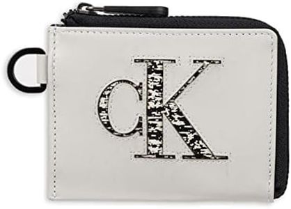 Calvin Klein Men's RFID Leather Slim Minimalist Card Case Wallet and Wallet Sets, Grey Half Zip, One size