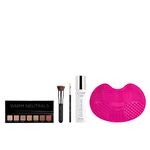 Sigma Beauty Starter Set - Our Top 5 Products - Warm Neutral Eyeshadow Palette, Kabuki Foundation Brush, Eye Shadow Blending Brush - Makeup Brush Shampoo, Makeup Brush Cleaning Mat