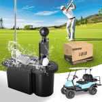 10L0L Golf Ball Washer Golf Club Head Washer/Golf Ball Cleaner,Universal fit Golf Cart EZGO, Club Car and Yamaha,Detachable Base Bracket,Easy to Move