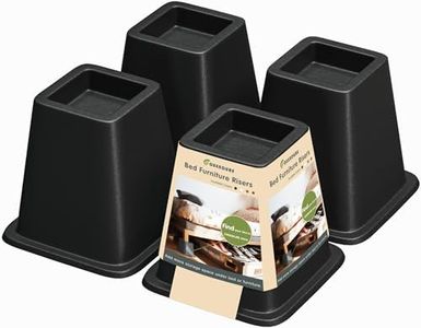 OXENDURE Rialzo per mobili da letto da 15,2 cm, versatile per letto e mobili, resistente, supporta 136 kg ciascuno, set da 4, nero