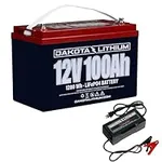 Dakota Lithium - 12V 100Ah LiFePO4 Deep Cycle Battery - 11 Year USA Warranty 2000+ Cycles - Built in BMS, For Ice Fishing, Trolling Motors, Fish Finders, Marine, and More