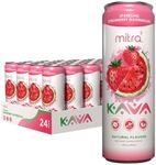 MITRA-9 Botanical Beverages - Strawberry Watermelon Sparkling Kava Drink With Kava Root Extract - Mood Enhancer - Plant Based - Promotes Natural Calm & Clarity (12 Fl. Oz) (24)