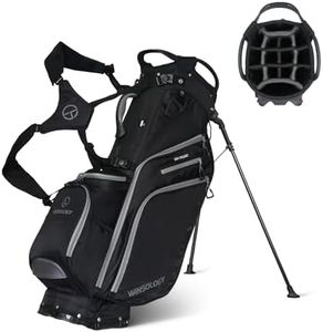 T WINSOLOGY Golf Bag Travel Club Stand Ball Cart Support Pole Pouch Camo Stand Gifts Airlines for Men Womens Small Lightweight Golf Bag Organizer Storage. 14 Way Full Length Dividers.