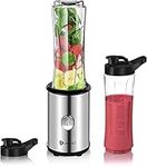 Portable Blender & Smoothie Maker Personal Mini Blender Electric Mixer with 2x600ml Blending Bottles for Smoothie,Milkshake, Fruit and Vegetable Drinks, Ice,350W