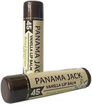 Panama Jack Sunscreen Lip Balm - SPF 45, Broad Spectrum UVA-UVB Sunscreen Protection, Prevents & Soothes Dry, Chapped Lips, Vanilla, Pack of 2