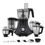 Preethi Plastic Zodiac Cosmo Mixer Grinder For Kitchen,5 Jars 750 Watt Mixie(Super Extractor Juicer Jar&Master Chef + Food Processor Jar),Black(Mg236)