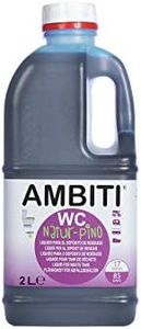 Ambiti | Natur Pino | Fluide de dépôt de déchets | Additif parfumé pour toilettes portables | Biodégradable | Nettoie, assainit et désodorise | Parfum de pin frais et durable | 2 Litres