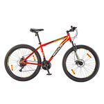 Hercules TOP Gear A27 R1 with Shimano Gears Mountain Bicycle (Wheel : 27.5 Inch, Frame : 17 Inch) Matte Neon Red for Boys