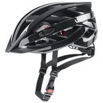 uvex i-vo 3D - Lightweight All-Round Bike Helmet for Men & Women - Individual Fit - Upgradeable with an LED Light - Black - 52-57 cm