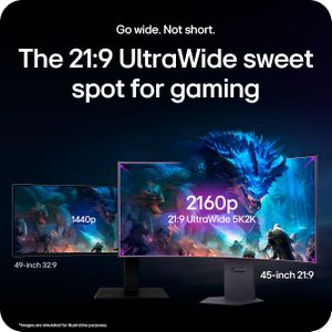 LG UltraGear 45" OLED Curved Gaming Monitor – 5K2K, 165-330Hz, HDR, FreeSync
