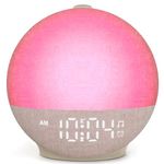 Sunrise Alarm Clock with Sunset Simulation, White Noise Machine, 30 Soothing Sounds, 12 Color Night Light, Dimmable Sunlight Wake Up Lamp, Digital Clock for Kids Heavy Sleepers Adults Teens Bedrooms