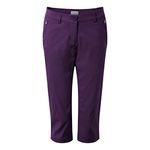 Kiwi Women's Pro Stretch Crops Ladies Stretch Capri CWJ1075 (Dark Purple, 10)