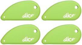 Slice Micro Safety Cutter | Safe Ceramic Box Cutter Lasting 11x Longer than Metal | Keychain Box Opener | 4 Pack