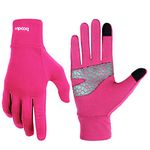 Eroilor Light Sports Gloves Running Gloves WARM UP Running Gloves Unisex Slim Sports Gloves Jogging Gloves for Women and Men with Touchscreen Function and Anti-slip Function - Pink - S/M