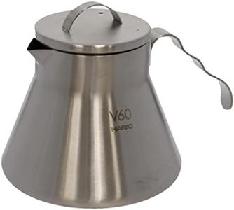 HARIO O-VCSM-50-HSV V60 Metal Coffee Server, 16.9 fl oz (500 ml), Silver, Made in China