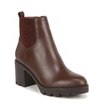 Naturalizer Womens Verney Weatherproof Lug Sole Boot, Chocolate Leather Brown, 10 Wide