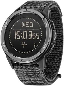 CakCity Digital Waterproof Watch for Women Mens All Black Sports Watch Outdoor Tactical Watches for Men Stopwatch Wrist Watch with Compass,Step Counte