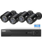 [Expandable] maisi HD CCTV Camera System, 8 Channel 1080P Security DVR with 4PCS 2MP Outdoor Bullet Cameras and 1TB Hard Drive (1920x1080p, Night Vision, Waterproof, Easy Mobile and PC Access)